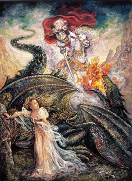 Fantasía popular Painting - JW george y el dragón Fantasía